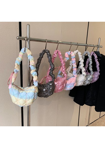 4 2023 Bulut Pileli Kapitone Puffer Debriyaj Çanta Moda Kadın Çanta Crossbody Tote Çanta (Yurt Dışından) fiyatları