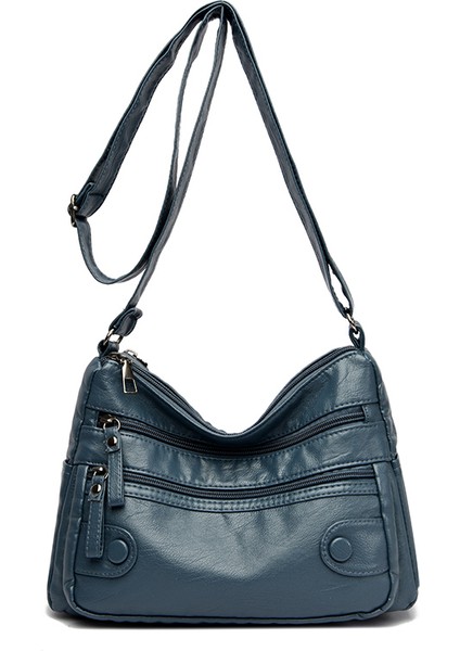 Sarı Kahverengi Vejetaryen Deri Crossbody Çanta Yeni Moda Yumuşak Pu Deri Retro Kadın Çanta Fermuar Crossbody Çanta (Yurt Dışından) fiyatları