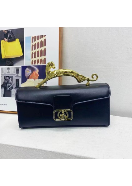 Siyah 2023 Yeni Kadın Çanta Moda Çanta Kadın Omuz Crossbody Çanta Şeker Renk Çanta (Yurt Dışından)