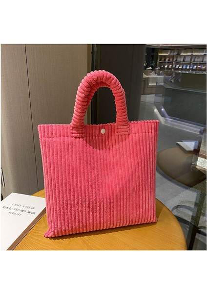 Rose Madder Ins Moda Özel Kış Çantalar ve Çantalar Lüks Retro Kadife Bez Çantalar Kadın Çanta Cortex Büyük Kapasiteli Tote Çanta (Yurt Dışından)
