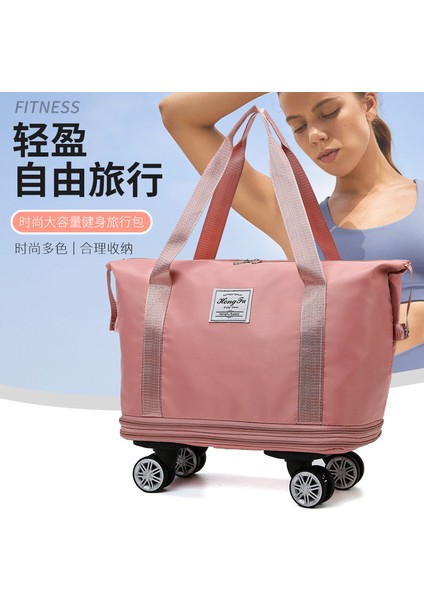 1 Bagaj Çantası Oxford Kumaş Büyük Kapasiteli Genişletilebilir Evrensel Tekerlekli Seyahat Çantası Günlük Alışveriş Çantası (Yurt Dışından) modelleri