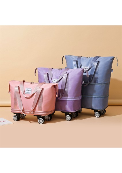 1 Bagaj Çantası Oxford Kumaş Büyük Kapasiteli Genişletilebilir Evrensel Tekerlekli Seyahat Çantası Günlük Alışveriş Çantası (Yurt Dışından) fırsatları