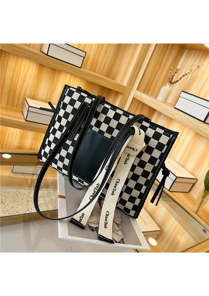 Siyah Dama Tahtası Mini Kumaş Flap Crossbody Askılı Çanta Kadınlar Için 2023 Lüks Marka Tasarım Çanta Basit Omuz Çantası Çanta (Yurt Dışından) fiyatları