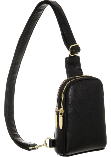 Siyah Kadın Moda Crossbody Çanta Özel Fanny Paketi Sling Göğüs Çantalar Paketi Seyahat Spor Kamp Için (Yurt Dışından)