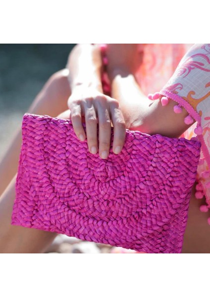 8 Kadın Hasır Debriyaj Yaz Dokuma Çanta Omuz Crossbody Çanta Plaj Saman Zarf Debriyaj Cüzdan Kadınlar Için (Yurt Dışından) fiyatları
