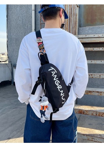 Siyah-Hariç Bebek Kolye Kadınlar Için Popüler Çanta Broseiful Travedenimdwomen Girlsr Mini Sling Çanta Bolsflowerama Genç Kız Göğüs Çantası Pu Polyester Tek (Yurt Dışından)