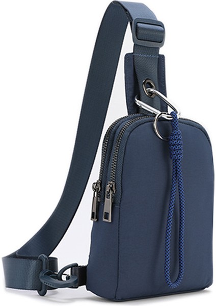 Mavi Sıcak Satış Crossbody Çanta Unisex Açık Çok Fonksiyonlu Spor Göğüs Bel Çantası Seyahat Ayarlanabilir Omuz Çantası (Yurt Dışından)