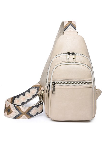 Allık Trendy Kadın Göğüs Çantası: Son Tasarım Küçük Pu Deri Sling Crossbody Çanta (Yurt Dışından)