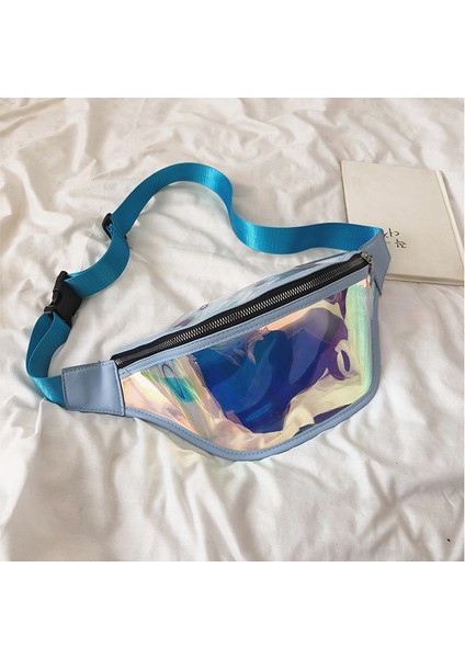 Pembe Tek Omuz Phantom Pvc Lazer Şeffaf All-Match Kadın Sırt Göğüs Çantası (Yurt Dışından) modelleri