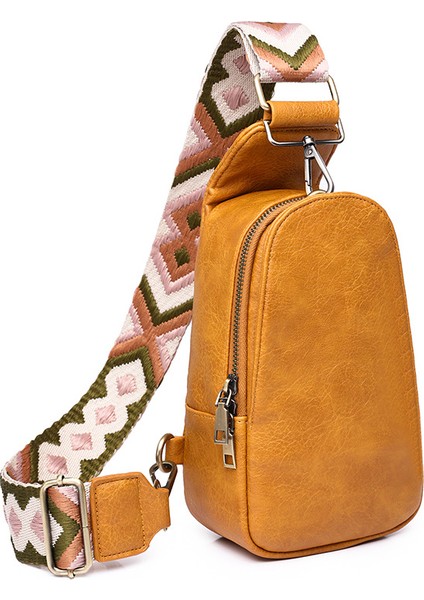 Siyah Sıcak Satış Crossbody Göğüs Çanta Vegan Postacı Çantası Gitar Askısı Çanta Kemer Kadın Deri Tek Kollu Çanta (Yurt Dışından) fiyatları