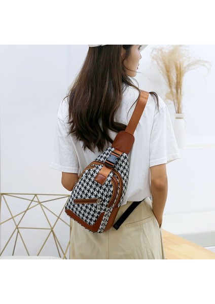 1 Retro Tarzı Popüler Özelleştirilmiş Fermuarlı Kemer Çantası Crossbody Anti Hırsızlık Seyahat Kadın Göğüs Çantaları (Yurt Dışından)