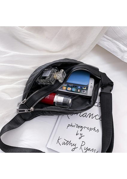 Şampanya Lüks Kadın Kemer Çantası Çanta Eşkenar Dörtgen Paketi Çanta Moda Bel Çantaları Bayanlar Crossbody Göğüs Çantası (Yurt Dışından) fırsatları