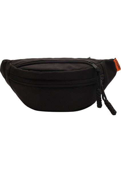 Siyah Göğüs Çantası 2023 Yeni Fermuarlı Kadın Bel Çantası Geniş Omuz Askısı Crossbody Çanta (Yurt Dışından)