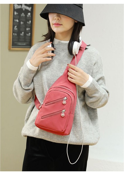 C8 2023 Fabrika Çeşitli Renkler Özel Logo Kadınlar Kızlar Için Tek Omuz Sırt Çantası Göğüs Çantası (Yurt Dışından) fırsatları