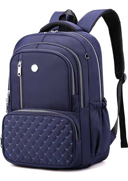 Mavi Moda Su Geçirmez Naylon Çok Bölmeli Kadın Işe Gidiş Çantası Büyük Kapasiteli Anti Hırsızlık Kız Sırt Çantası (Yurt Dışından)