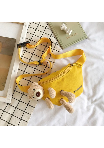 Sarı Ru Yüksek Kaliteli Sevimli Basit Rahat Açık Spor Koşu Sevimli Taşınabilir Taktik Bel Kadın Göğüs Çantaları (Yurt Dışından)