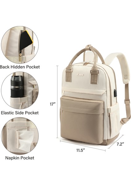 Sarı Mor VYWB1958LK24M Lovevook 15.6 17 Inç Kızlar Seyahat Çantaları Öğrenci Okul Kitap Çantası USB Bağlantı Noktası ile Moda Rahat Su Geçirmez Kadın Dizüstü Sırt Çantaları (Yurt Dışından) indirimleri