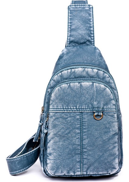 1 Moda Para Cüzdan Ayarlanabilir Doğa Sporları Yıkanmış Denim Göğüs Çantası Vintage Kahverengi Crossbody Sling Çanta (Yurt Dışından) modelleri