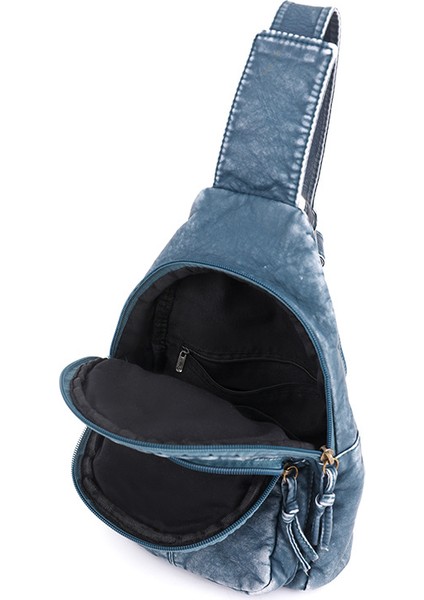 1 Moda Para Cüzdan Ayarlanabilir Doğa Sporları Yıkanmış Denim Göğüs Çantası Vintage Kahverengi Crossbody Sling Çanta (Yurt Dışından) fırsatları