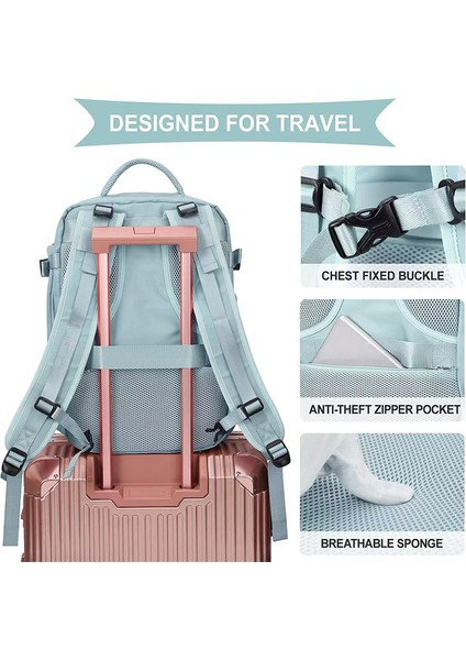 Pembe Yeni Moda Büyük Kapasiteli Kısa Iş Gezisi Basit Seyahat Kuru ve Islak Ayırma Yeni Anne Sırt Çantası Kadın (Yurt Dışından)