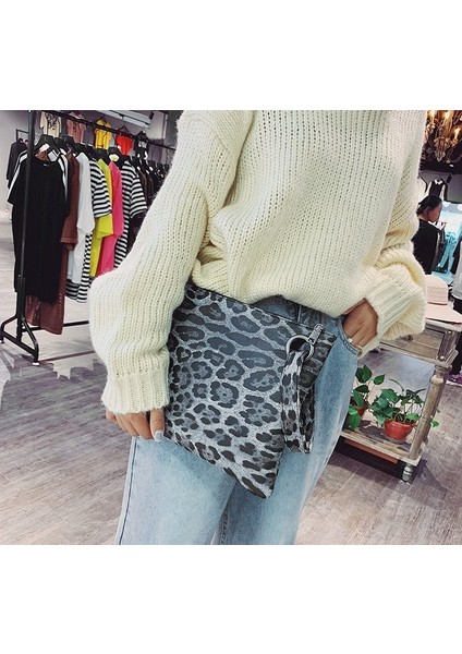 Patern 4 2023 Yeni Kadın Çanta Avrupa ve Amerika Birleşik Devletleri Moda Leopar Baskı Basit El Çantası Kadın Zarf Çanta (Yurt Dışından) fiyatları