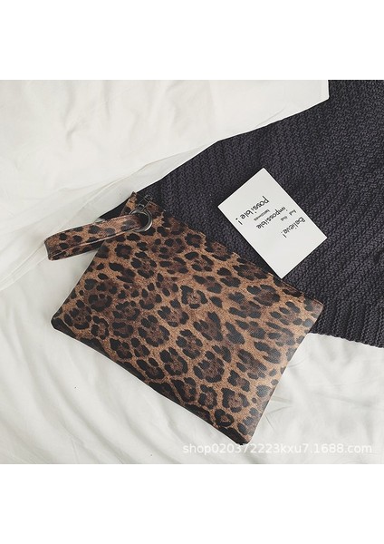 Patern 4 2023 Yeni Kadın Çanta Avrupa ve Amerika Birleşik Devletleri Moda Leopar Baskı Basit El Çantası Kadın Zarf Çanta (Yurt Dışından) indirimleri