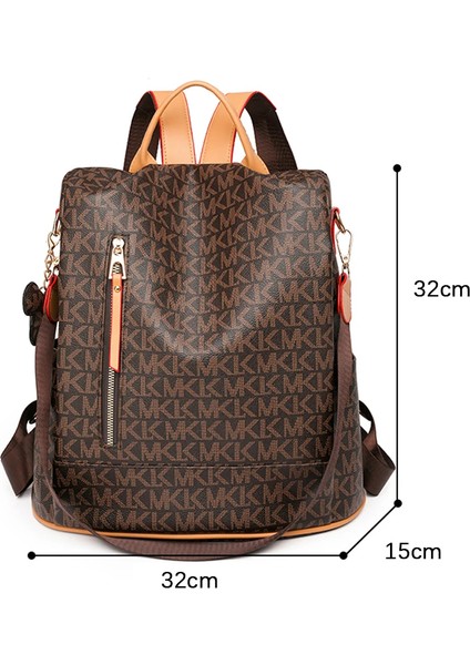 Beyaz Vintage Baskı Deri Sırt Çantası Rahat Anti Hırsızlık Seyahat Sırt Çantası Kız Okul Sırt Çantaları Moda Tasarımcısı Kadın Sırt Çantası (Yurt Dışından) modelleri