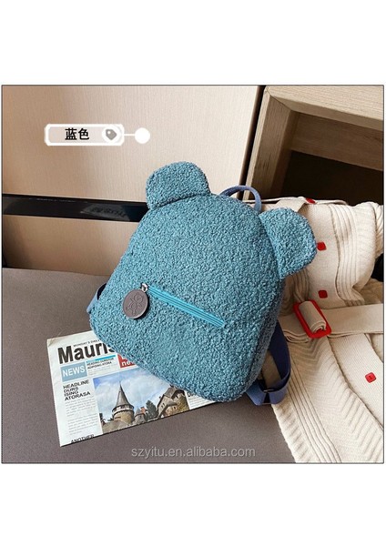 5 2022 Moda Yeni Küçük Sevimli Kadın Kız Ayı Sırt Çantası Okul Çantası Sırt Çantası Açık Seyahat Peluş Ayı Kadın Sırt Çantaları (Yurt Dışından)