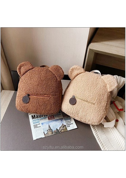5 2022 Moda Yeni Küçük Sevimli Kadın Kız Ayı Sırt Çantası Okul Çantası Sırt Çantası Açık Seyahat Peluş Ayı Kadın Sırt Çantaları (Yurt Dışından) fırsatları