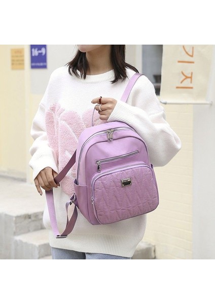 Mor K69 Kadın Kore Versiyonu Moda Kadın Sırt Çantaları Seyahat Tuval Kadın Dizüstü Sırt Çantaları Moda Oxford Bez Sırt Çantası (Yurt Dışından) indirimleri