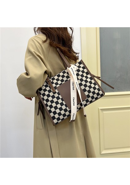 Siyah Dama Tahtası Mini Kumaş Flap Crossbody Askılı Çanta Kadınlar Için 2023 Lüks Marka Tasarım Çanta Basit Omuz Çantası Çanta (Yurt Dışından) modelleri