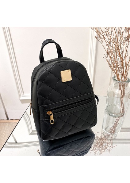 Pembe Yeni Geometrik Tasarım Pu Sırt Çantası Işlemeli Küçük Çanta Kızın Küçük Sırt Çantası Moda Kadın Sırt Çantası (Yurt Dışından) modelleri