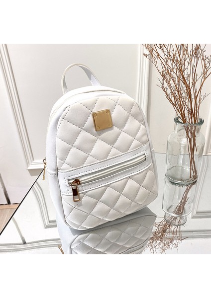 Pembe Yeni Geometrik Tasarım Pu Sırt Çantası Işlemeli Küçük Çanta Kızın Küçük Sırt Çantası Moda Kadın Sırt Çantası (Yurt Dışından) indirimleri