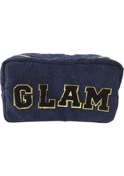 Beyaz Max Giyim Kadife Işlemeli Harfler Makyaj Debriyaj Küçük Kare Kozmetik Çantaları Şönil Mektup Yamalar (Yurt Dışından) fırsatları