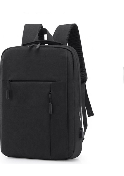 Siyah Oem USB Moda Seyahat Laptop Sırt Çantası (Yurt Dışından)