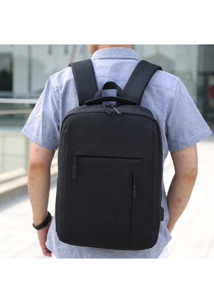 Siyah Oem USB Moda Seyahat Laptop Sırt Çantası (Yurt Dışından)