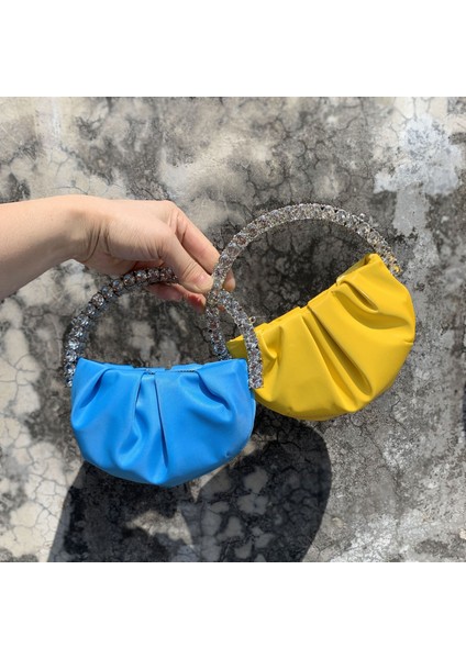 Gül Kırmızı Lüks Kadın Kristal Mini Tote Çanta Taklidi Akşam Çantalar Debriyaj Para Çanta Bayan Deri Mini Çanta (Yurt Dışından)