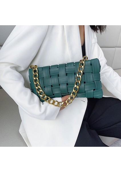 Siyah 2023 Moda Hollow Örgü Zincir Koltukaltı Crossbody Çanta Cluth Kadın Çantalar Çanta (Yurt Dışından) fiyatları