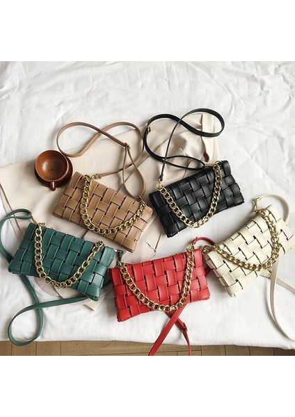 Siyah 2023 Moda Hollow Örgü Zincir Koltukaltı Crossbody Çanta Cluth Kadın Çantalar Çanta (Yurt Dışından) modelleri