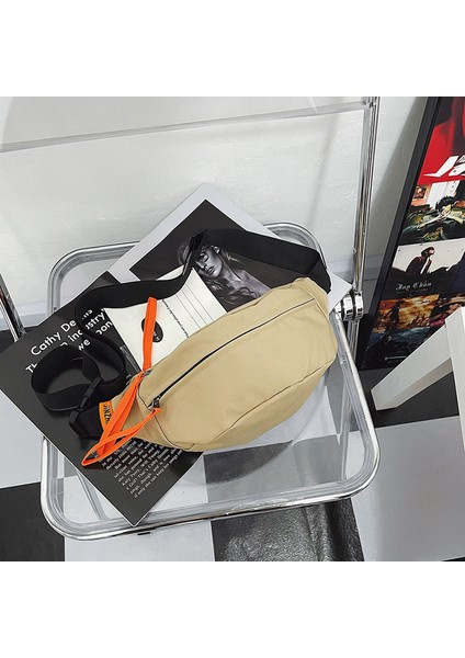 Beyaz Spor Crossbody Göğüs Çantası Trendy Su Geçirmez Japon Omuz Çantası Bel Çantası (Yurt Dışından) modelleri