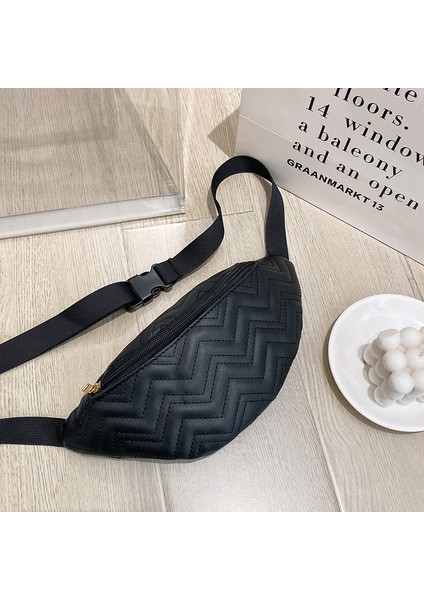 5 Yeni Kadın Bel Çantası Bayan Messenger Çanta Elmas Kafes Göğüs Çantası Kadın (Yurt Dışından)