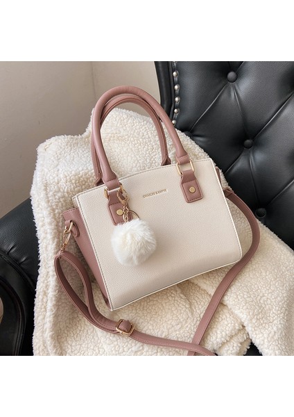 Toz Beyaz Çapraz Vücut Çanta Bayan Çanta Moda Taklit Kürk Kadın Çanta Crossbody Peluş Çanta Kadın (Yurt Dışından)