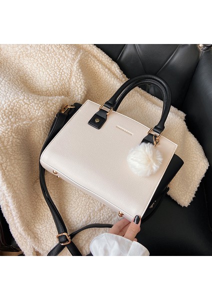 Toz Beyaz Çapraz Vücut Çanta Bayan Çanta Moda Taklit Kürk Kadın Çanta Crossbody Peluş Çanta Kadın (Yurt Dışından) modelleri
