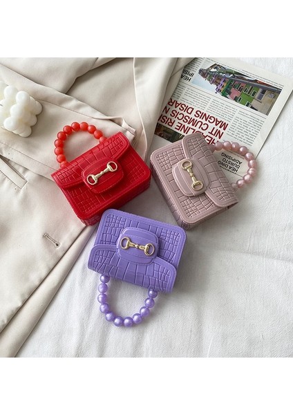 Sarı Ana Kesesi Moda Kadın Mini Çanta Lüks Pvc Crossbody Bozuk Para Cüzdanı Inci Çanta Plastik Küçük Zincir Jöle Çanta Mini Kız Için (Yurt Dışından)
