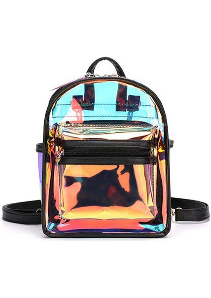 Beyaz Moda Pvc Plastik Şeffaf Basit Stil Lazer Kadın Çanta Sırt Çantası (Yurt Dışından) fiyatları
