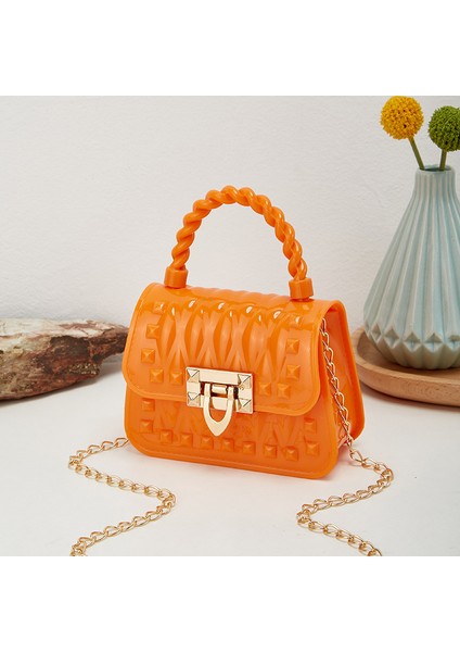 R3 2023 Yeni El Mini Jöle Çanta Yaz Perçin Bir Omuz Crossbody Kadın Çantası (Yurt Dışından)