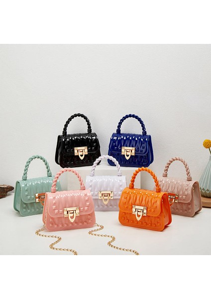 R3 2023 Yeni El Mini Jöle Çanta Yaz Perçin Bir Omuz Crossbody Kadın Çantası (Yurt Dışından)