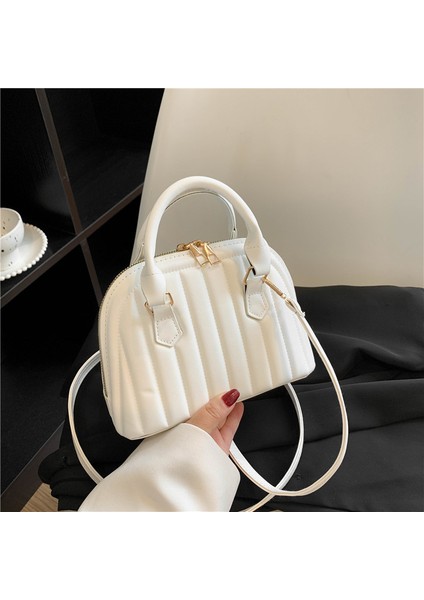 5 Mini Kabuk Tote Çanta Kadın 2023 Yeni Kabartmalı Tek Omuz Çanta Messenger Çanta 2023 Yeni Moda Sonbahar Çanta (Yurt Dışından)