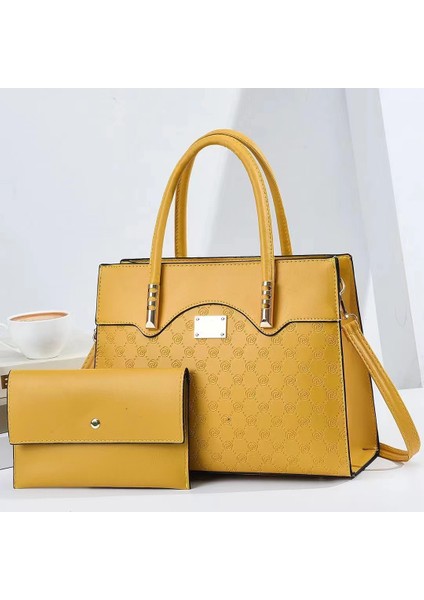 Sarı 2023 Popüler Kadın Yaz Tote Çanta Kanvas Kadın Çanta Crossbody Çanta (Yurt Dışından)