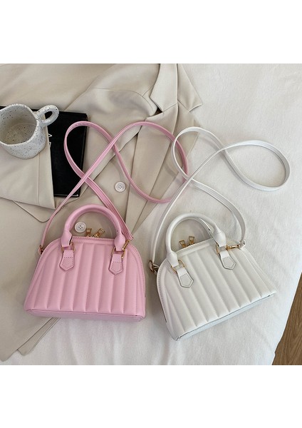 5 Mini Kabuk Tote Çanta Kadın 2023 Yeni Kabartmalı Tek Omuz Çanta Messenger Çanta 2023 Yeni Moda Sonbahar Çanta (Yurt Dışından)